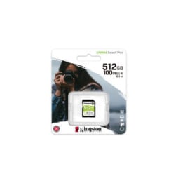 Kingston Technology Carte SDXC Canvas Select Plus 100R C10 UHS-I U3 V30 de 512 Go (SDS2/512GB)