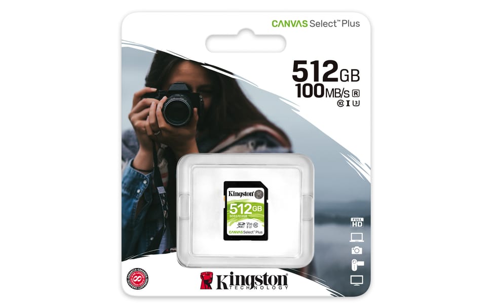 Kingston Technology Carte SDXC Canvas Select Plus 100R C10 UHS-I U3 V30 de 512 Go (SDS2/512GB) — image 3