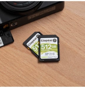 Kingston Technology Carte SDXC Canvas Select Plus 100R C10 UHS-I U3 V30 de 512 Go (SDS2/512GB)
