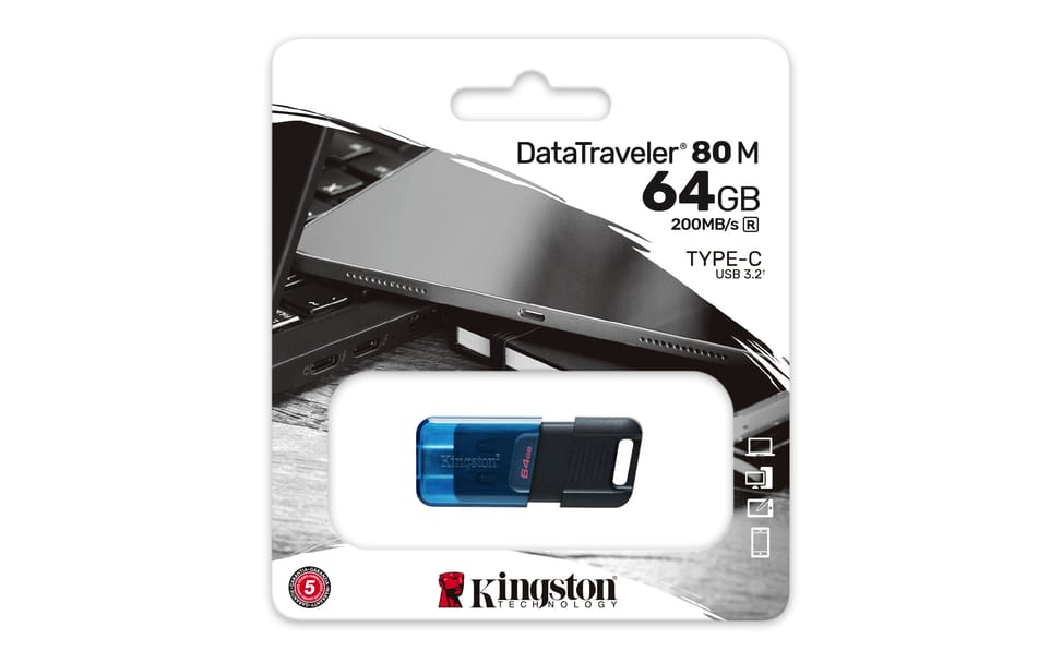 Kingston Technology DataTraveler 64GB 80 M 200 Mo/s USB-C 3.2 Gen 1 (DT80M/64GB) — image 6
