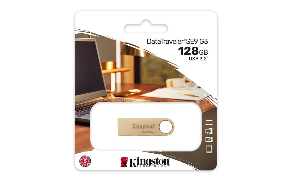 Kingston Technology DataTraveler 128Go 220Mo/s Clé USB 3.2 Gen 1 Métal SE9 G3 (DTSE9G3/128GB) — image 5