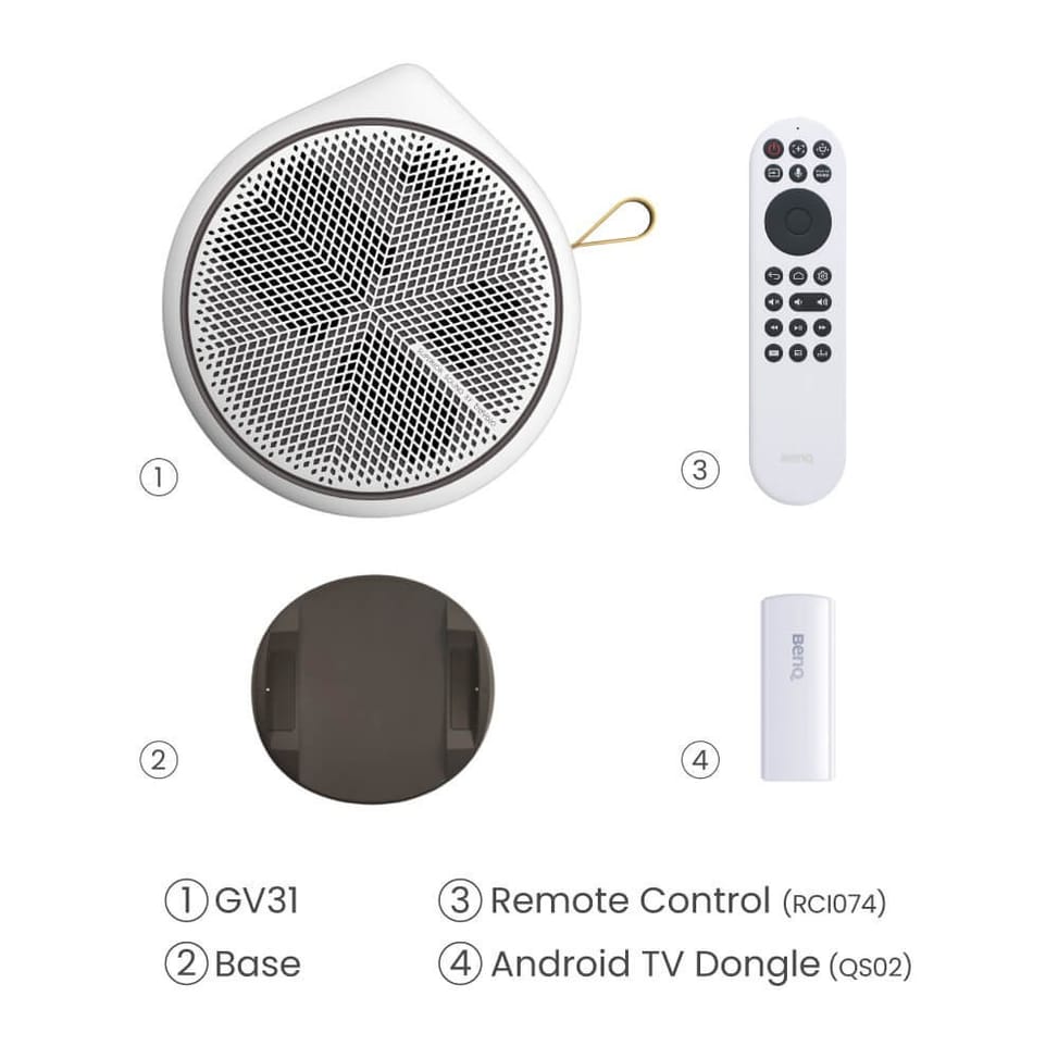 BenQ GV31 vidéo-projecteur Projecteur à focale standard 300 ANSI lumens DLP 1080p (1920x1080) Blanc (9H.JS877.59E) — image 11