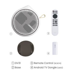 BenQ GV31 vidéo-projecteur Projecteur à focale standard 300 ANSI lumens DLP 1080p (1920x1080) Blanc (9H.JS877.59E)