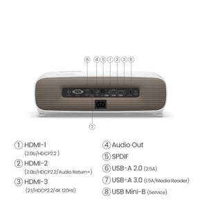 BenQ W2710i vidéo-projecteur Projecteur à focale standard 2200 ANSI lumens DLP 2160p (3840x2160) Compatibilité 3D Blanc — image 7