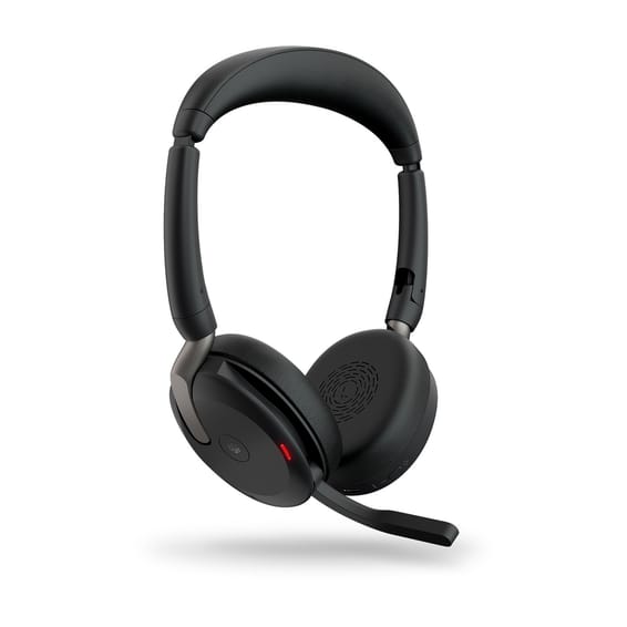 سماعة رأس بميكروفون Jabra Evolve2 65 Flex سلكية ولاسلكية بإطار رأس للمكتب/مركز الاتصال Bluetooth أسود (26699-999-999)