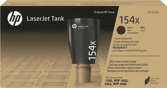 HP 154X Noir (W1540X) - Kit de recharge de toner d'origine