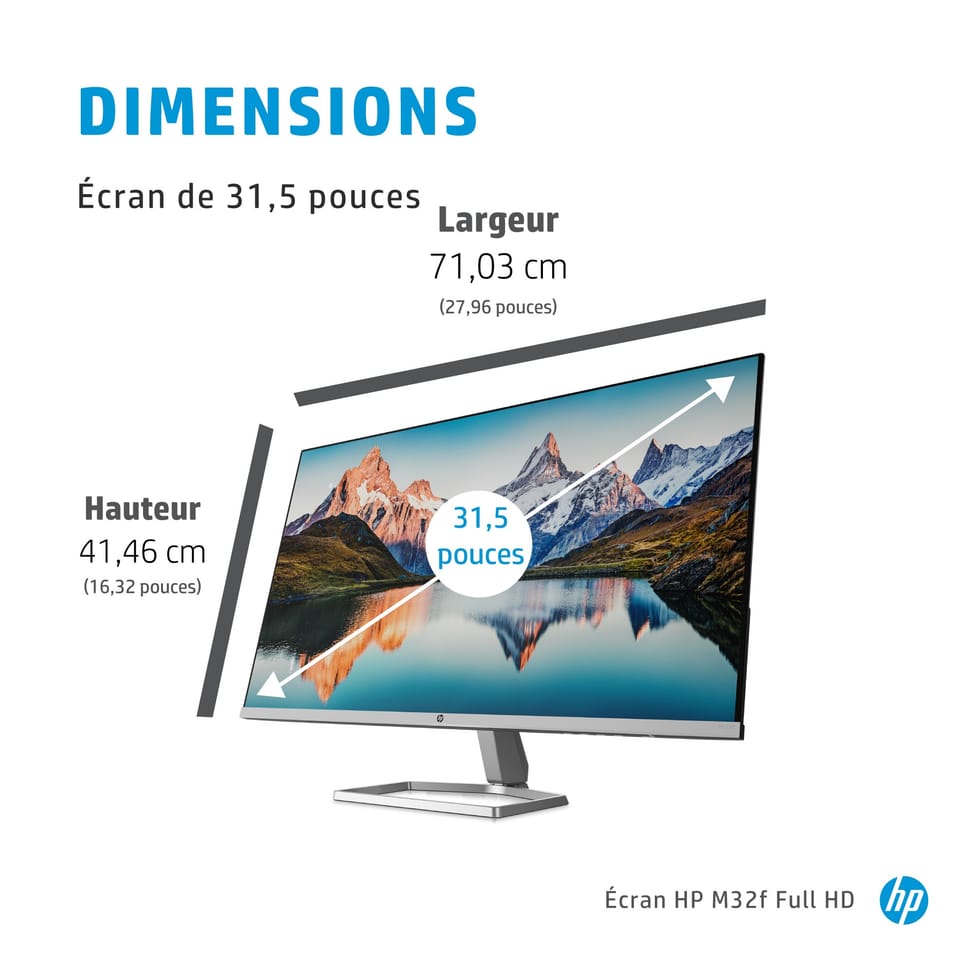 HP M32f FHD écran plat de PC 80 cm (31.5") 1920 x 1080 pixels Full HD Noir, Argent Écran Full HD HP M32f  (2H5M7AS) — image 6