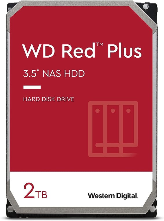 Disque dur interne 3.5" Western Digital Red Plus 2 To pour NAS (WD20EFPX)
