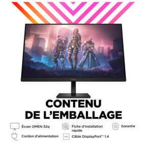 HP OMEN by HP Écran gamer QHD 165 Hz OMEN 31,5 pouces - OMEN 32q (780K0AA)