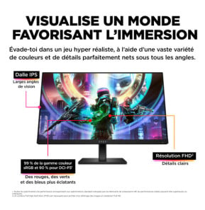 HP OMEN by HP Écran gamer FHD 165 Hz OMEN 23,8 pouces - OMEN 24 Écran gamer FHD 165 Hz OMEN 23,8 pouces - OMEN 24  (780D9AA)