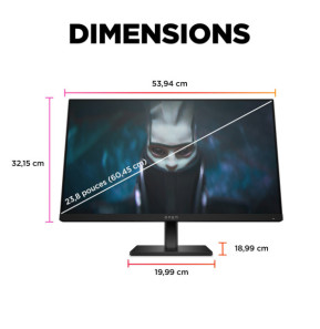 HP OMEN by HP Écran gamer FHD 165 Hz OMEN 23,8 pouces - OMEN 24 Écran gamer FHD 165 Hz OMEN 23,8 pouces - OMEN 24  (780D9AA)