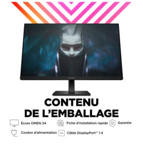 HP OMEN by HP Écran gamer FHD 165 Hz OMEN 23,8 pouces - OMEN 24 Écran gamer FHD 165 Hz OMEN 23,8 pouces - OMEN 24  (780D9AA)