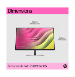 HP Écran tactile FHD E24t G5 Écran tactile FHD E24t G5 HP  (6N6E6AA)