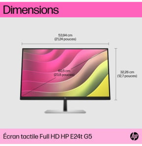 HP Écran tactile FHD E24t G5 Écran tactile FHD E24t G5 HP  (6N6E6AA)