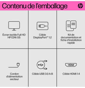 HP Écran tactile FHD E24t G5 Écran tactile FHD E24t G5 HP  (6N6E6AA)