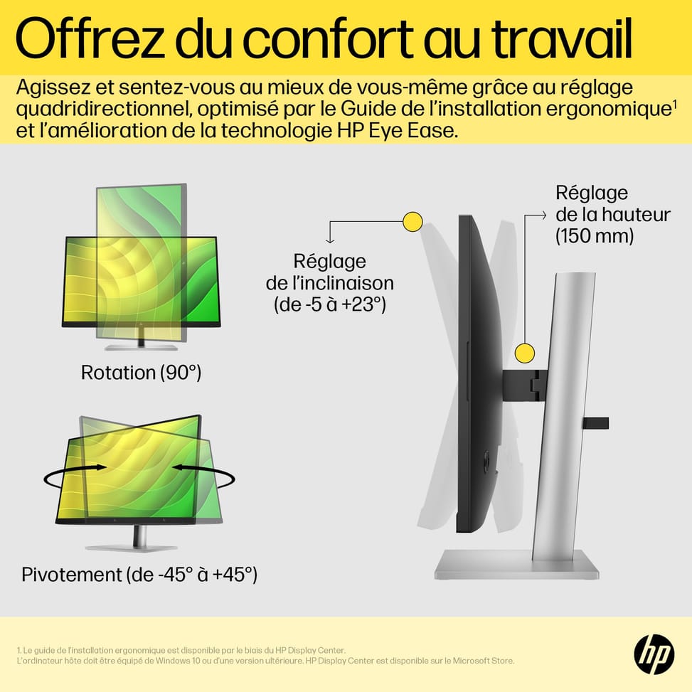 HP Écran QHD E24q G5 Écran QHD E24q G5 HP  (6N4F1AA) — image 9