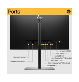 HP Écran USB-C FHD E24u G5 Écran USB-C FHD HP E24u G5  (6N4D0AA)