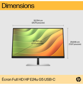 HP Écran USB-C FHD E24u G5 Écran USB-C FHD HP E24u G5  (6N4D0AA)