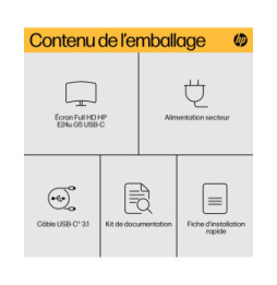 HP Écran USB-C FHD E24u G5 Écran USB-C FHD HP E24u G5  (6N4D0AA)