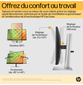 HP Écran USB-C FHD E24u G5 Écran USB-C FHD HP E24u G5  (6N4D0AA)