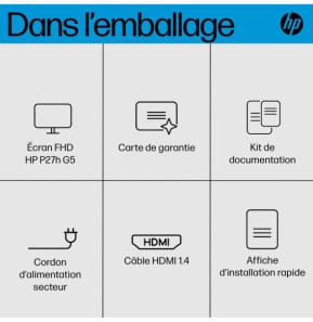 HP Écran Full HD P27h G5 Écran Full HD HP P27h G5 (64W41AA)