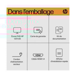 HP Écran FHD V27i G5 Écran FHD HP V27i G5  (65P64AA)