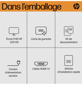 HP Écran FHD V27i G5 Écran FHD HP V27i G5  (65P64AA)