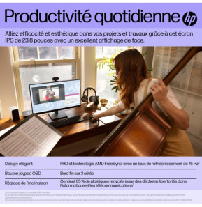 HP Écran FHD V24i G5 Écran FHD HP V24i G5  (65P58AA)