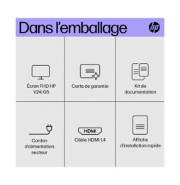 HP Écran FHD V24i G5 Écran FHD HP V24i G5  (65P58AA)