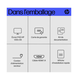 HP Écran FHD V22v G5 Écran FHD HP V22v G5 (65P56AA)