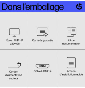 HP Écran FHD V22v G5 Écran FHD HP V22v G5 (65P56AA)