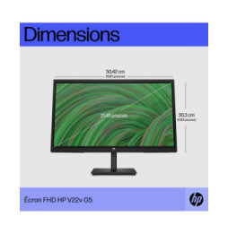 HP Écran FHD V22v G5 Écran FHD HP V22v G5 (65P56AA)