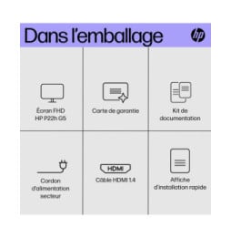 HP Écran FHD P22h G5 Écran FHD HP P22h G5  (64W30AA)