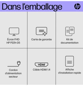 HP Écran FHD P22h G5 Écran FHD HP P22h G5  (64W30AA)