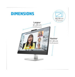 HP E-Series Écran de conférence QHD E27m G4 USB-C Écran de conférence QHD HP E27m G4 USB-C  (40Z29AA)
