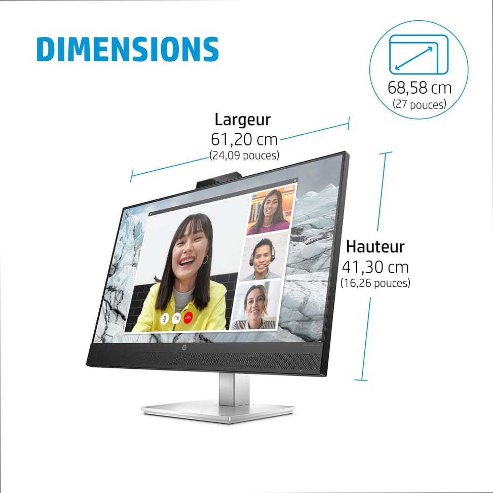 HP E-Series Écran de conférence QHD E27m G4 USB-C Écran de conférence QHD HP E27m G4 USB-C  (40Z29AA) — image 12