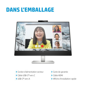 HP E-Series Écran de conférence QHD E27m G4 USB-C Écran de conférence QHD HP E27m G4 USB-C  (40Z29AA)