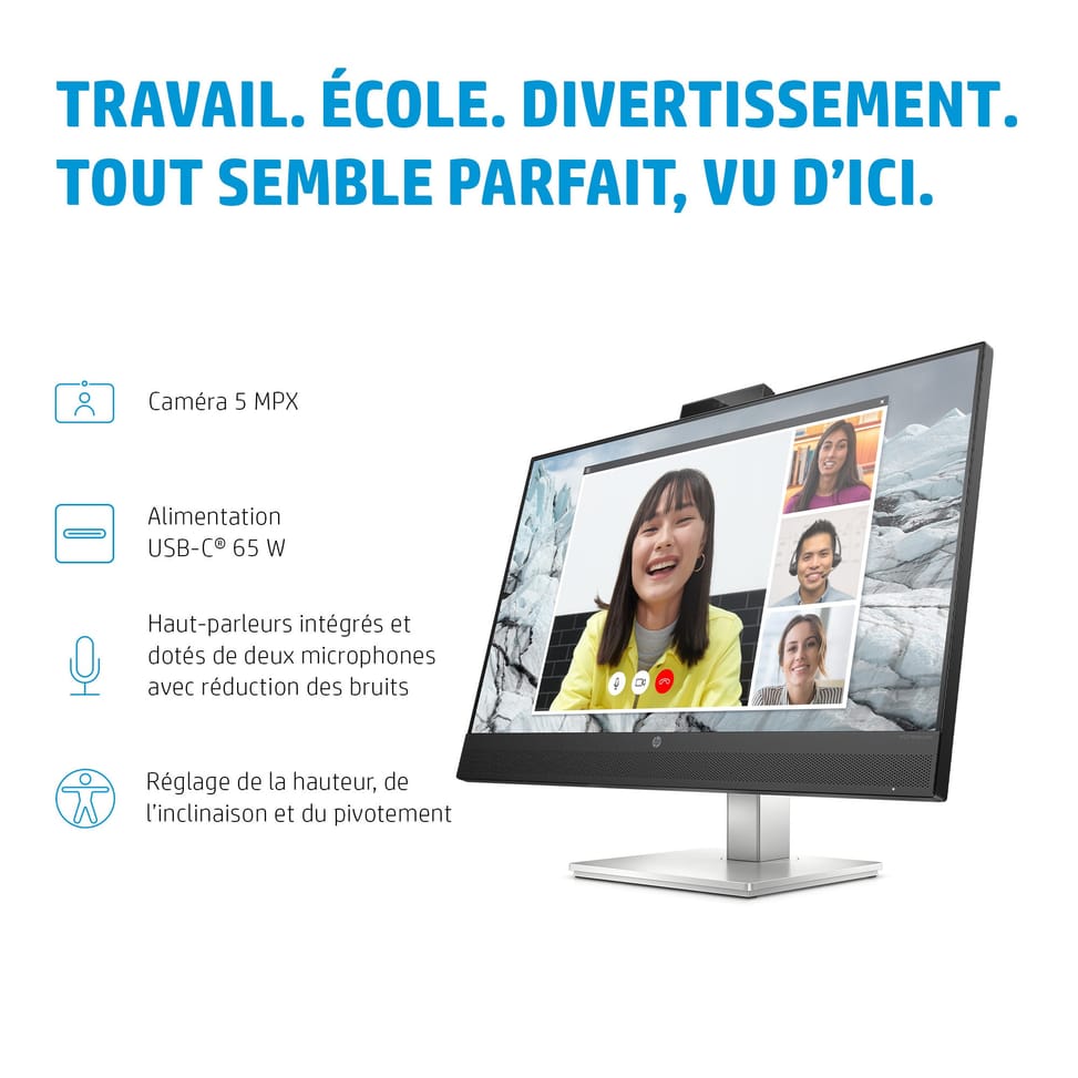 HP E-Series Écran de conférence QHD E27m G4 USB-C Écran de conférence QHD HP E27m G4 USB-C  (40Z29AA) — image 15