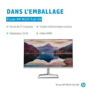 HP Écran Full HD M22f Écran Full HD HP M22f  (2D9J9AA)