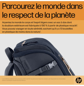 HP Sac à dos pour ordinateur portable Travel 25 litres 15,6 pouces (bleu) (6B8U5AA)