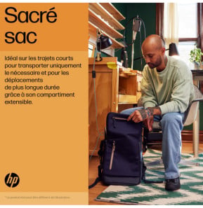 HP Sac à dos pour ordinateur portable Travel 25 litres 15,6 pouces (bleu) (6B8U5AA)