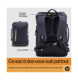 HP Sac à dos pour ordinateur portable Travel 25 litres 15,6 pouces (bleu) (6B8U5AA)