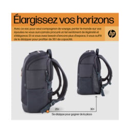 HP Sac à dos pour ordinateur portable Travel 25 litres 15,6 pouces (bleu) (6B8U5AA)