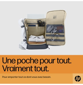 HP Sac à dos pour ordinateur portable Travel 25 litres 15,6 pouces (bleu) (6B8U5AA)