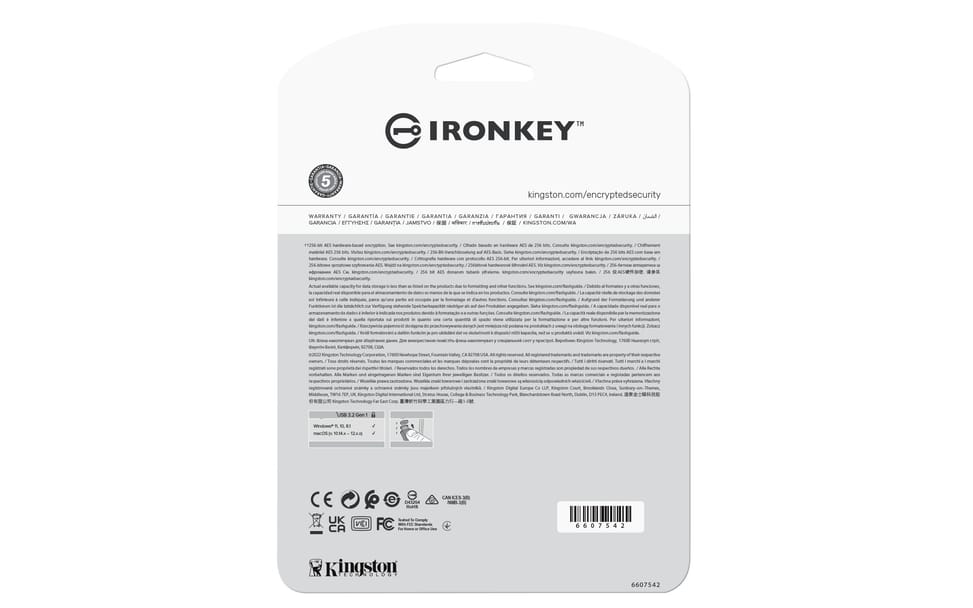 Kingston Technology IronKey 64 Go Vault Privacy 50 chiffrée AES-256, FIPS 197 (IKVP50/64GB) — image 6