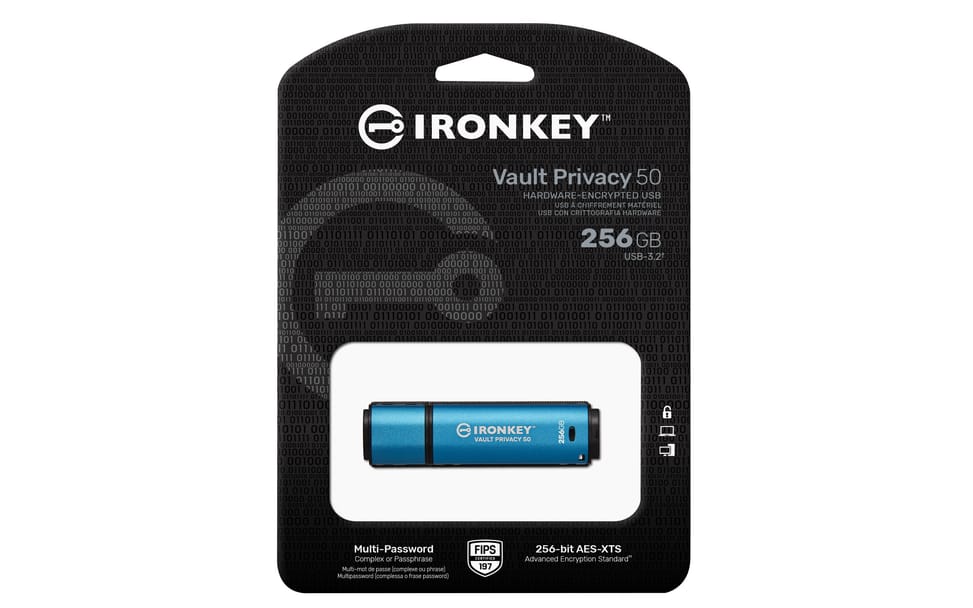 Kingston Technology IronKey 256 Go Vault Privacy 50 chiffrée AES-256, FIPS 197 (IKVP50/256GB) — image 6