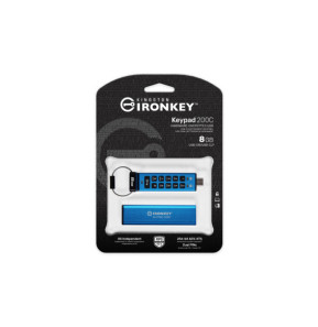 Kingston Technology IronKey Keypad 200C USB-C de 8 Go, FIPS 140-3 niveau 3 (en attente) AES-256 (IKKP200C/8GB)