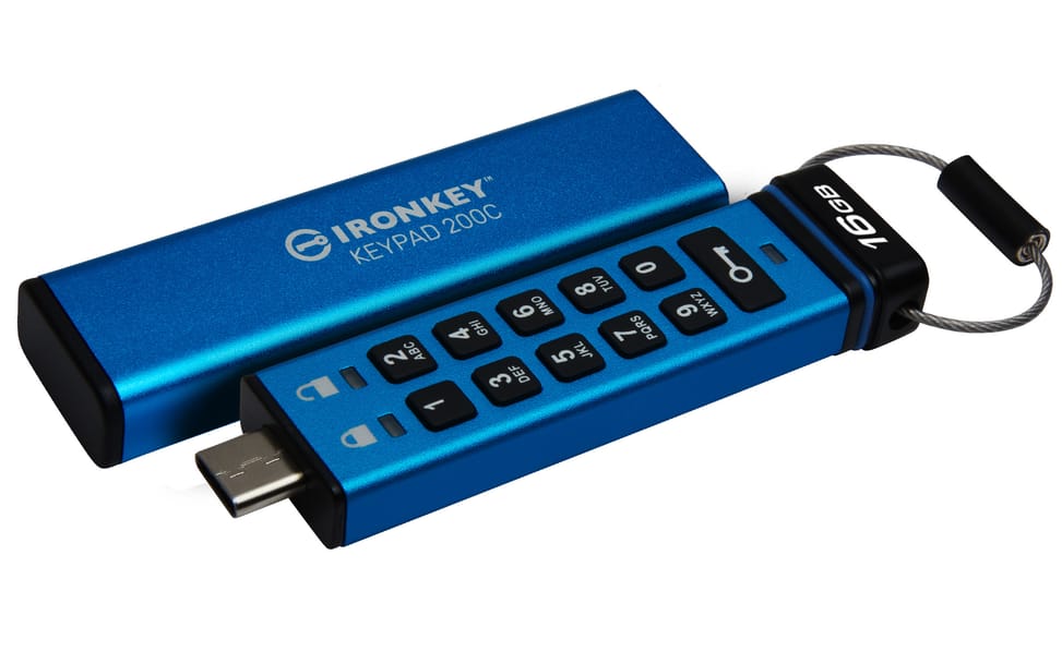 Kingston Technology IronKey Keypad 200C USB-C de 16 Go, FIPS 140-3 niveau 3 (en attente) AES-256 (IKKP200C/16GB) — image 5