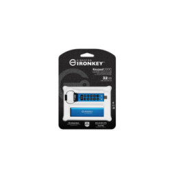 Kingston Technology IronKey Keypad 200C USB-C de 32 Go, FIPS 140-3 niveau 3 (en attente) AES-256 (IKKP200C/32GB)