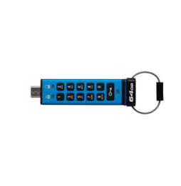 Kingston Technology IronKey Keypad 200C USB-C de 64 Go, FIPS 140-3 niveau 3 (en attente) AES-256 (IKKP200C/64GB)